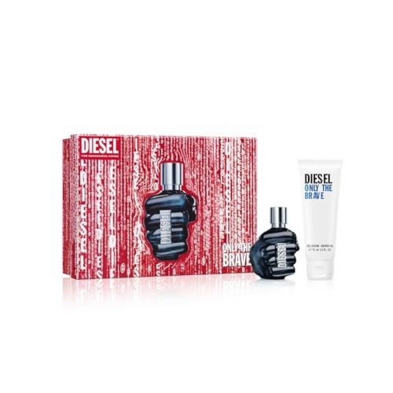 Diesel Only The Brave Gift Set (Eau De Parfum Spray 50ml  Shower Gel 75ml)
