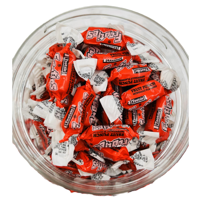 Simway Sweets Jar 680g - Tootsie Frooties Fruit Punch Flavour - Individually Wrapped American Sweets - Approximately 180 Pieces
