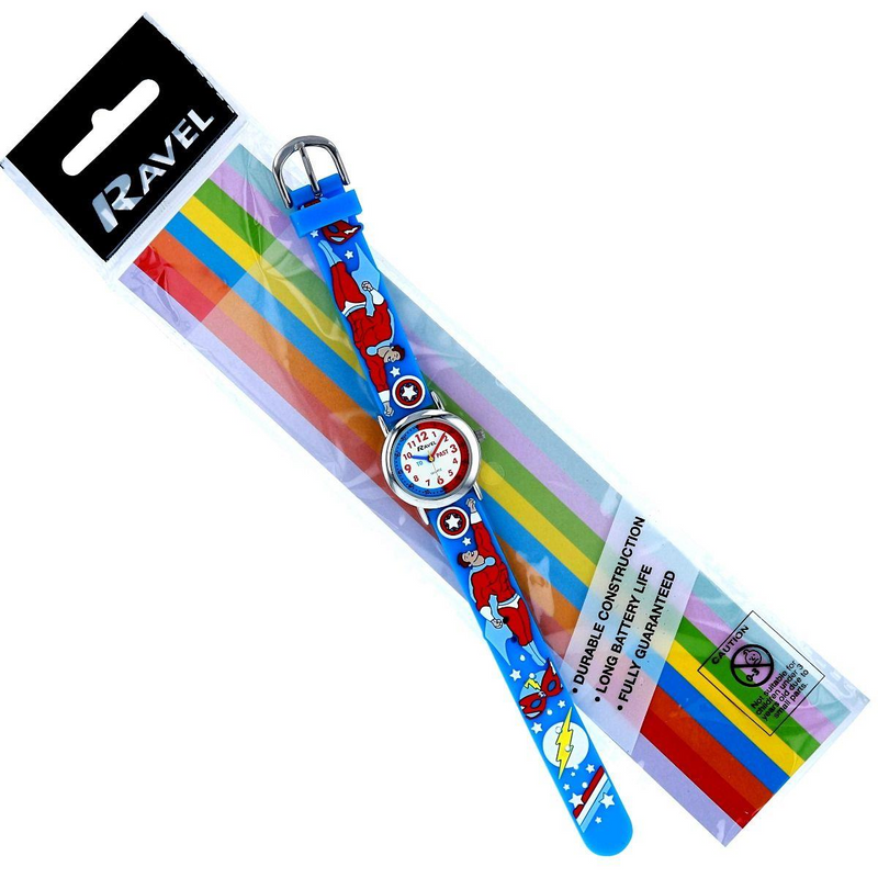 Ravel Children Boys 3D Cartoon Time Teacher Watch Superhero R1513.85
