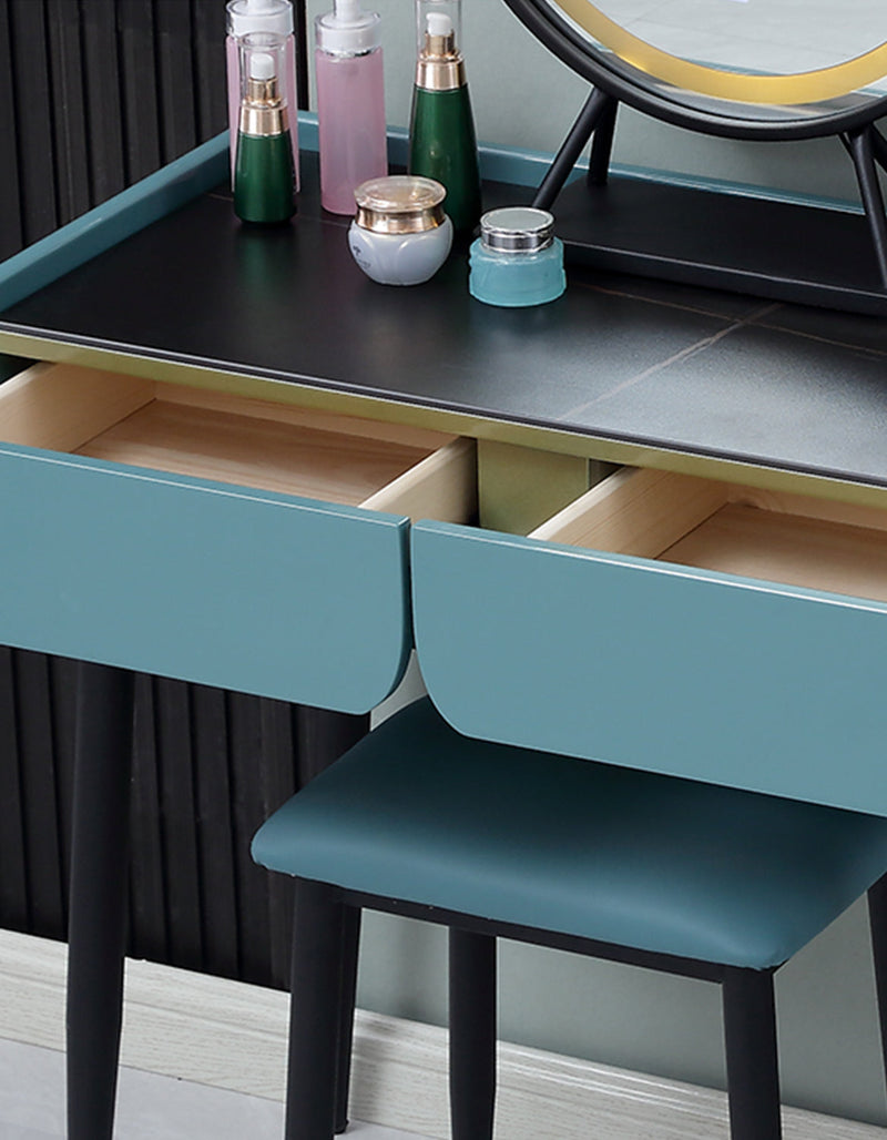 Tulip Dressing Table With LED Mirror And Stool