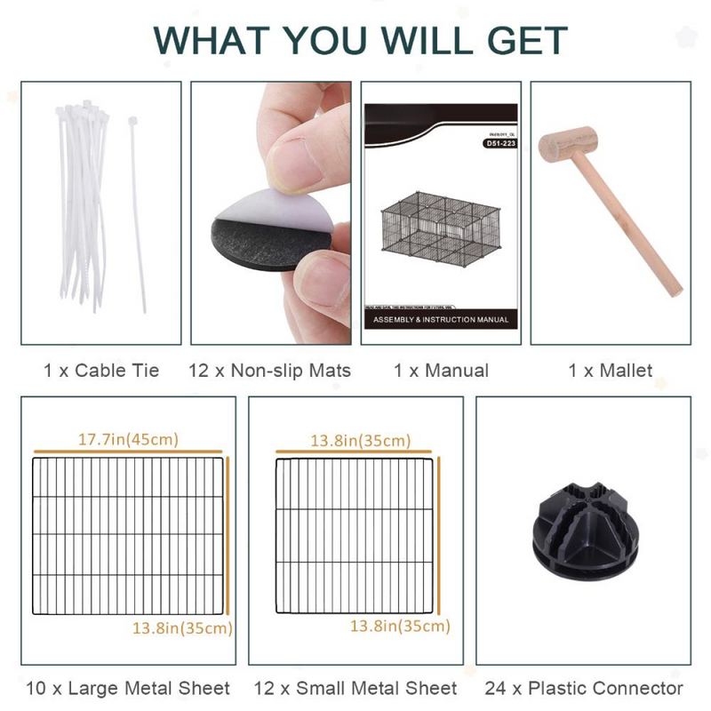 Pet Playpen DIY for Rabbit Chinchilla Hedgehog Guinea Pig ( Amazon Shipping)（Prohibited by WalMart）