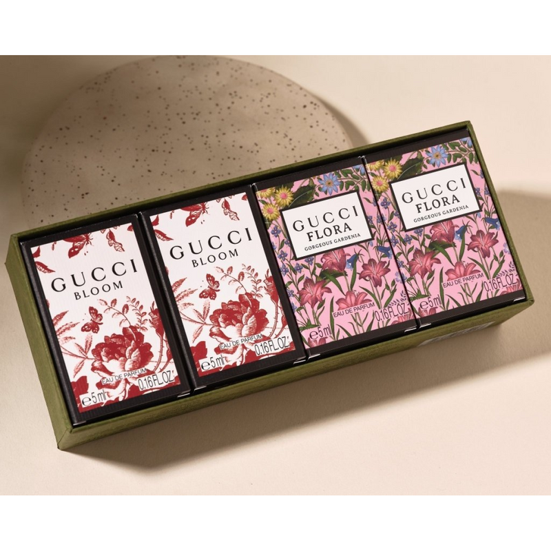 Gucci Bloom & Flora Miniature Gift Set (Eau De Parfum 5ml x2  Eau De Parfum 5ml x2)