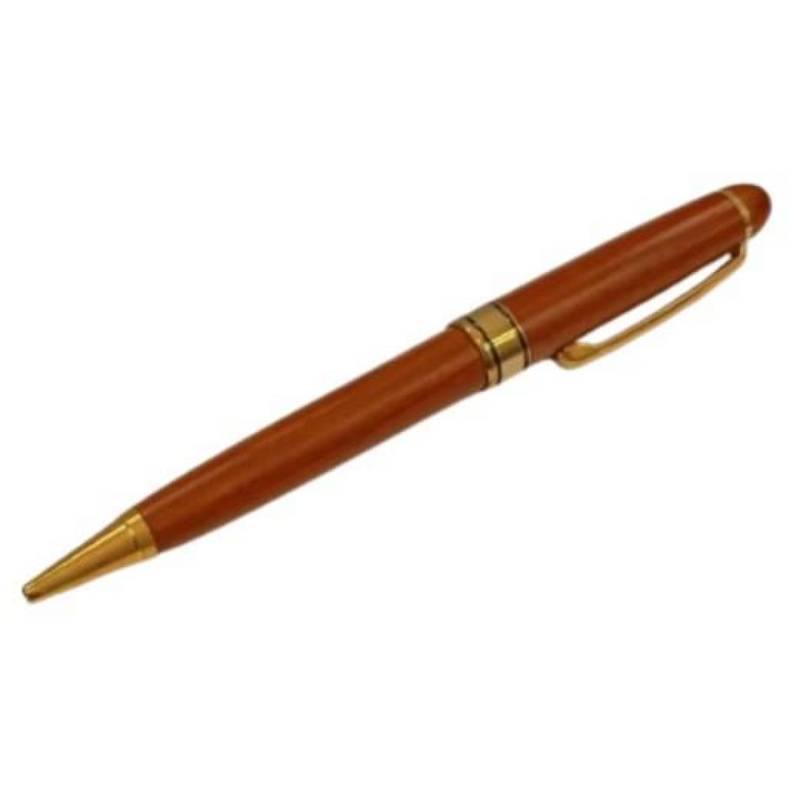 Imperial Ladies Leather Strap Watch with Wood Matt Brown Gold Trim Ball Pen IMP358R Watch Gift Set - CLEARANCE NEEDS RE-BATTERY & Refill