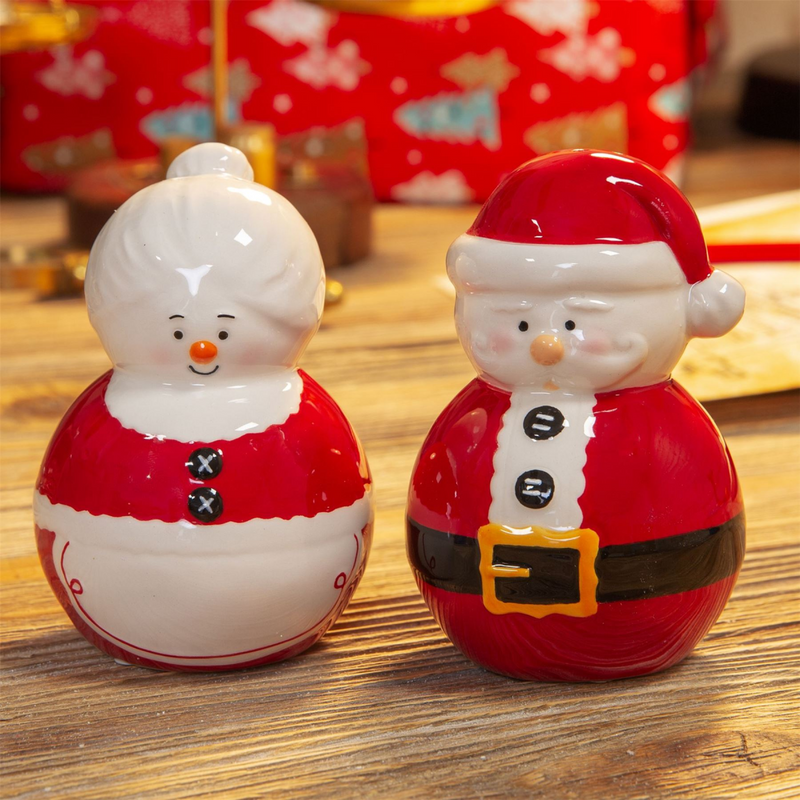 Santa & Mrs Claus Salt & Pepper Shakers 7.5cm