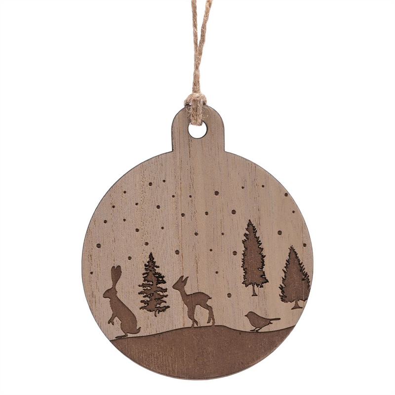 Wooden Patterned Hanging Decoration