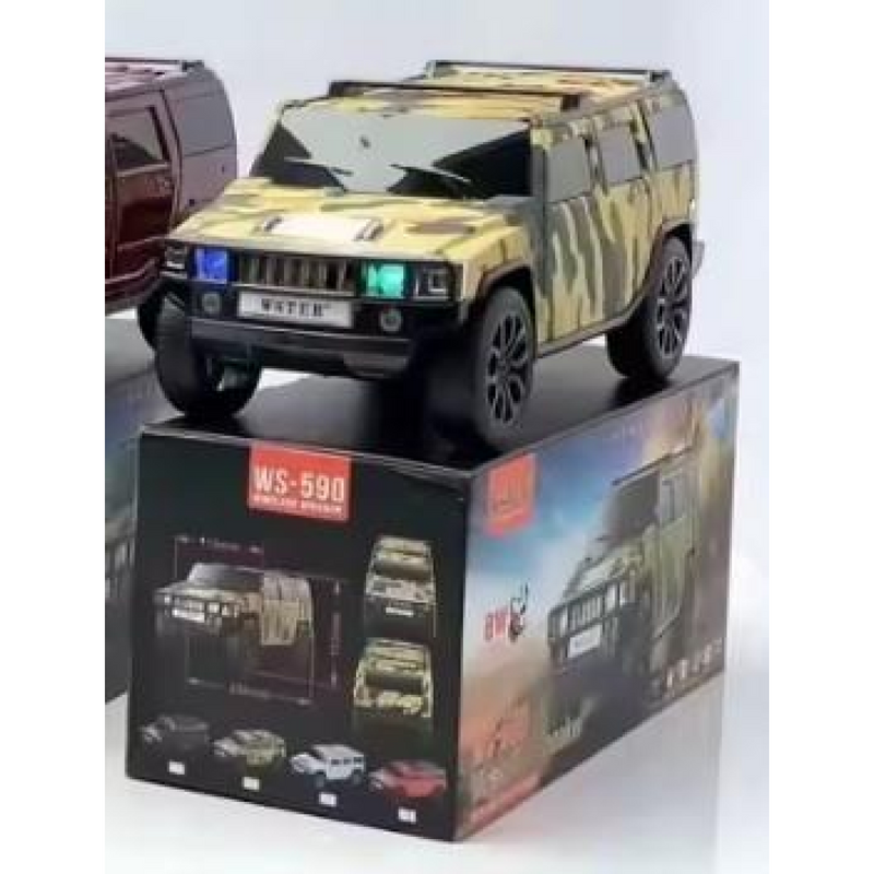 WSTER Wireless Bluetooth 8w Hummer 4x4 Truck Car Speaker with TF/USB/FM - CLASSIC - BEIGE