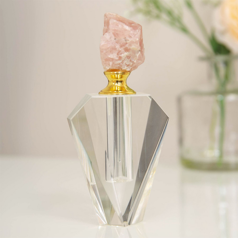 Estella Pink Stone & Glass Perfume Bottle