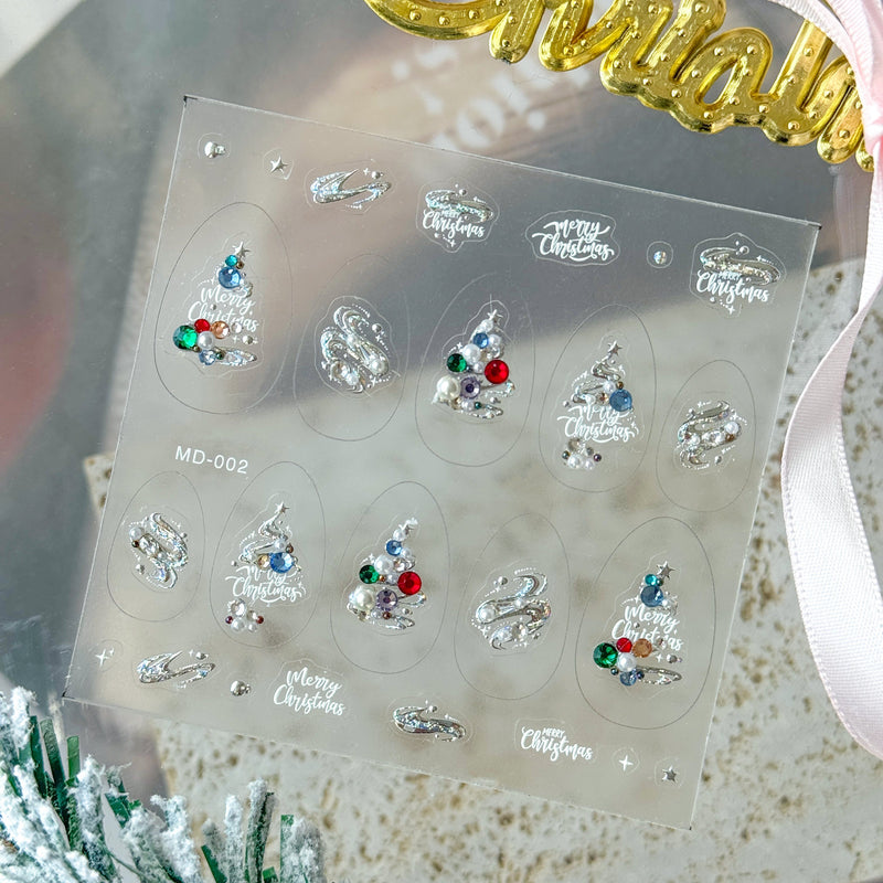 Hello Claws | Merry Christmas Tree Nail Deco Sticker