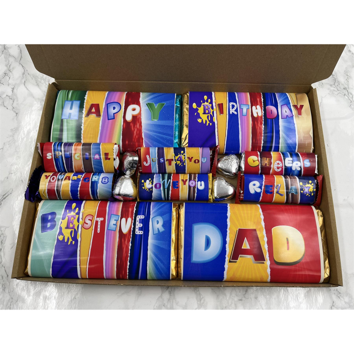 Fun Novelty Birthday Chocolate Wrapper Gift Box - Dad