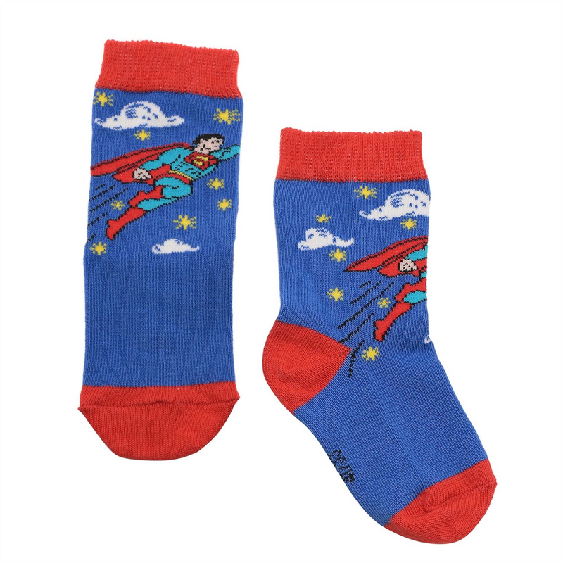 Warner Bros Little Heroes 3pk Superman Socks - 3-12 Months