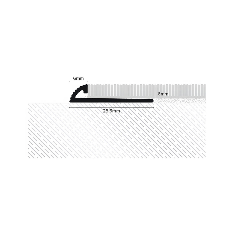 Aluminium Carpet Tile Edge Profile 6mm | CAR Transition Trim