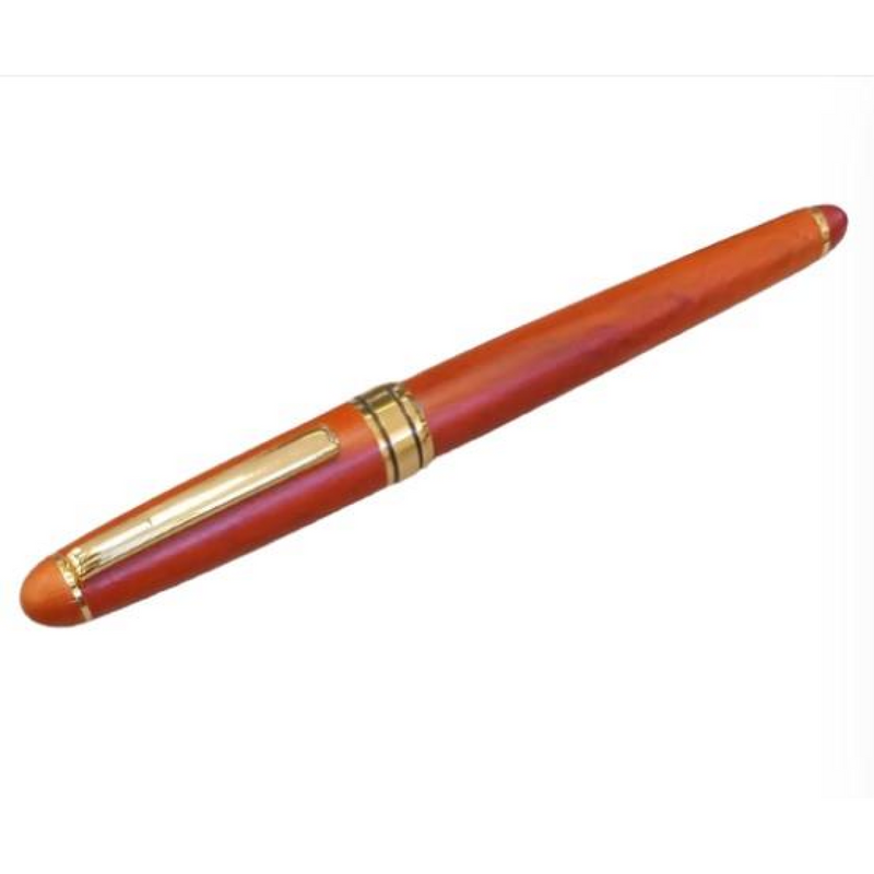 Imperial Wood Matt Brown Gold Trim Ball Pen Fine NIB IMP338R