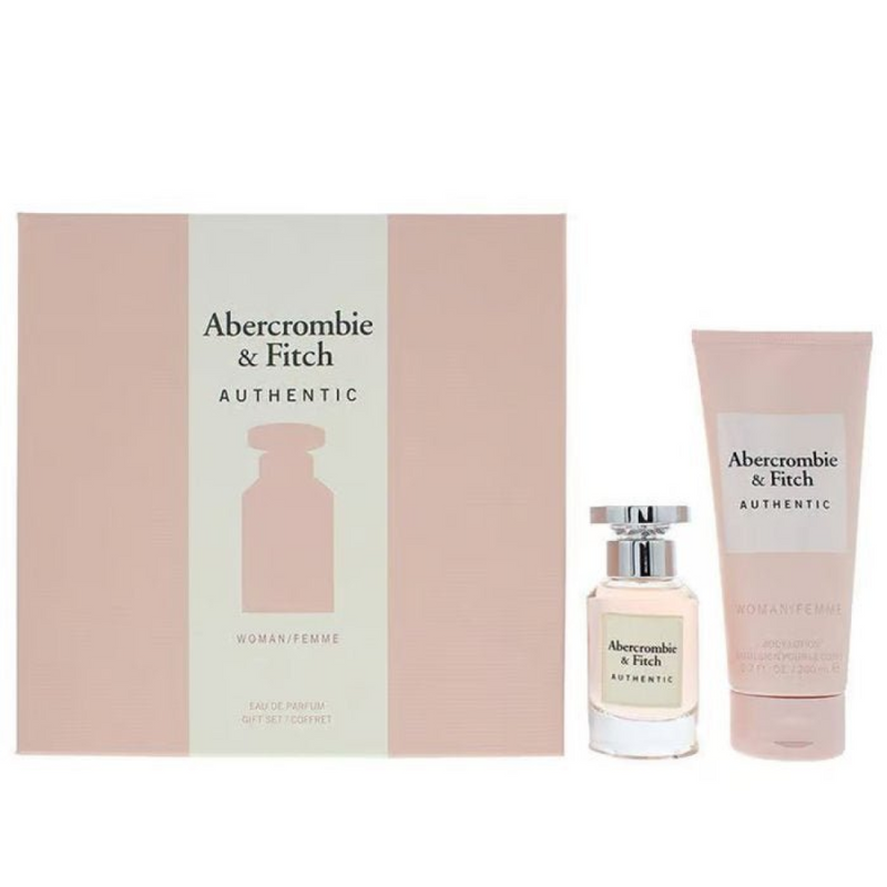 Abercrombie & Fitch Authentic Woman Gift Set (Eau De Parfum Spray 50ml  Body Lotion 200ml)