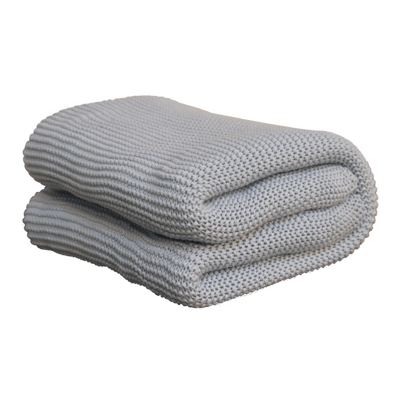 Artisan Furniture Double Blue Knit Throw