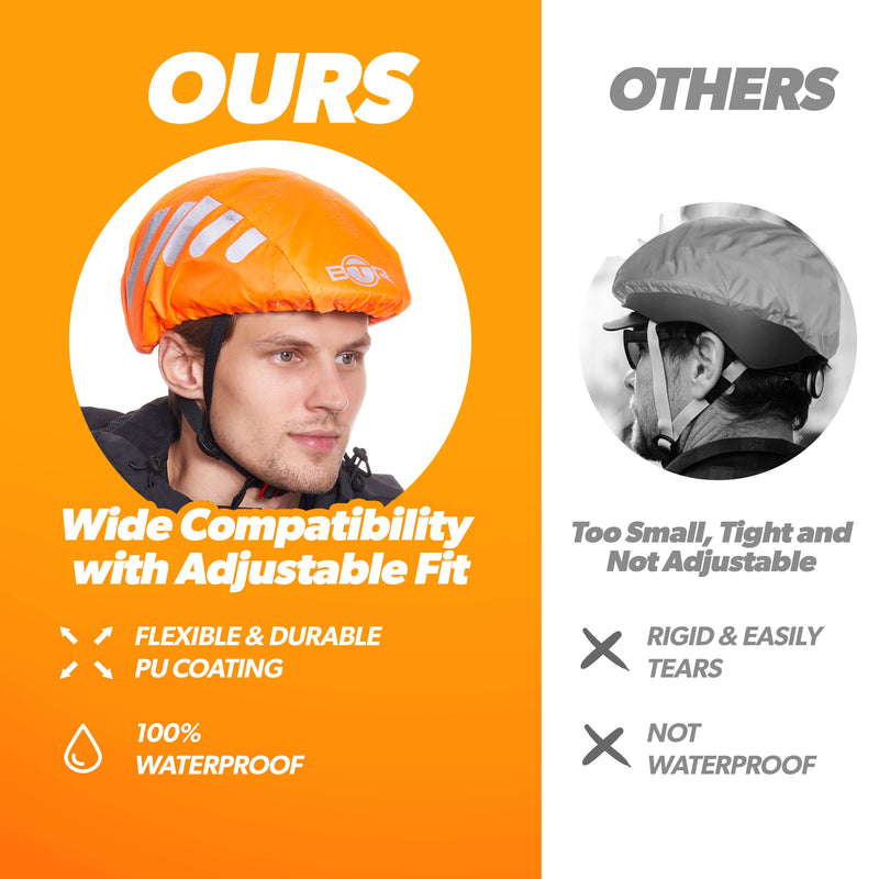 BTR Waterproof Hi Vis Cycling Helmet Cover