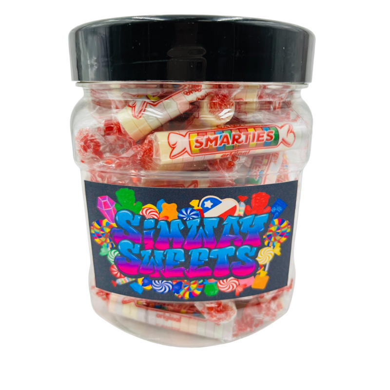 Simway Sweets Jar 555g - Smarties Candy Rolls - Individually Wrapped American Sweets - Approximately 64 Pieces