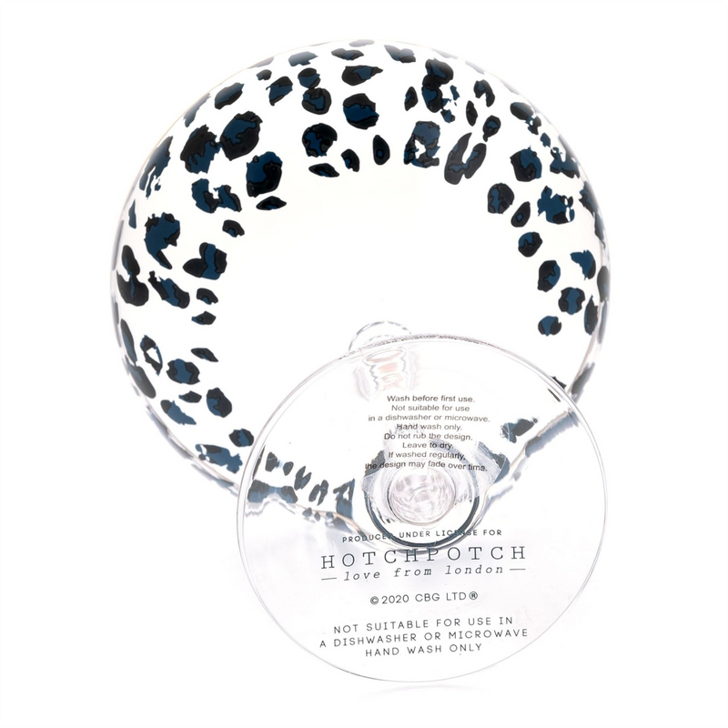 Frida Set of 2 Leopard Print Cocktail Glasses