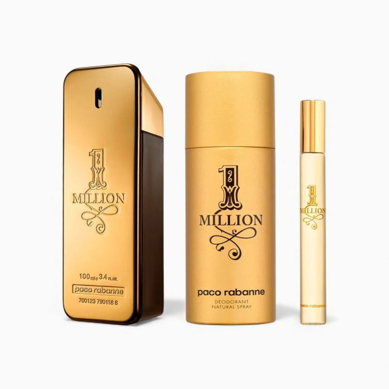 Paco Rabanne 1 Million Gift Set (Eau De Toilette Spray 100ml  Deodorant Spray 150ml  Eau De Toilette Spray 10ml)