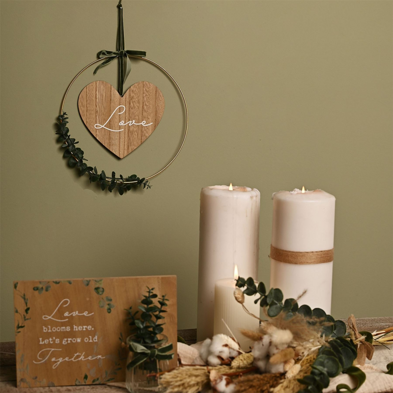 Love Story 'Love' Hoop Wreath