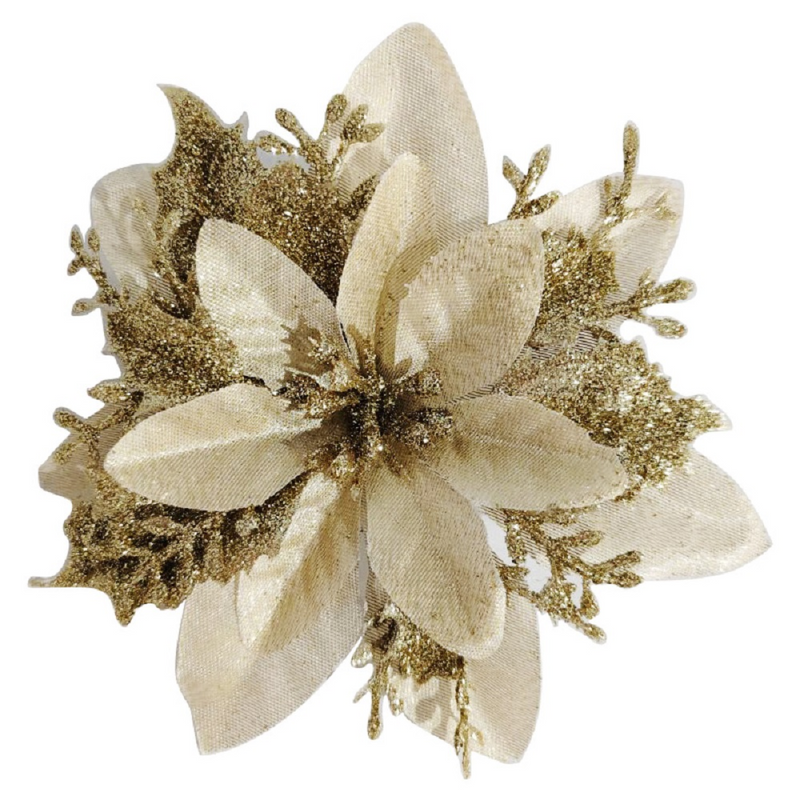 12PCS Christmas Artificial Flowers Christmas Flowers  for Christmas Tree Indoor Decorations