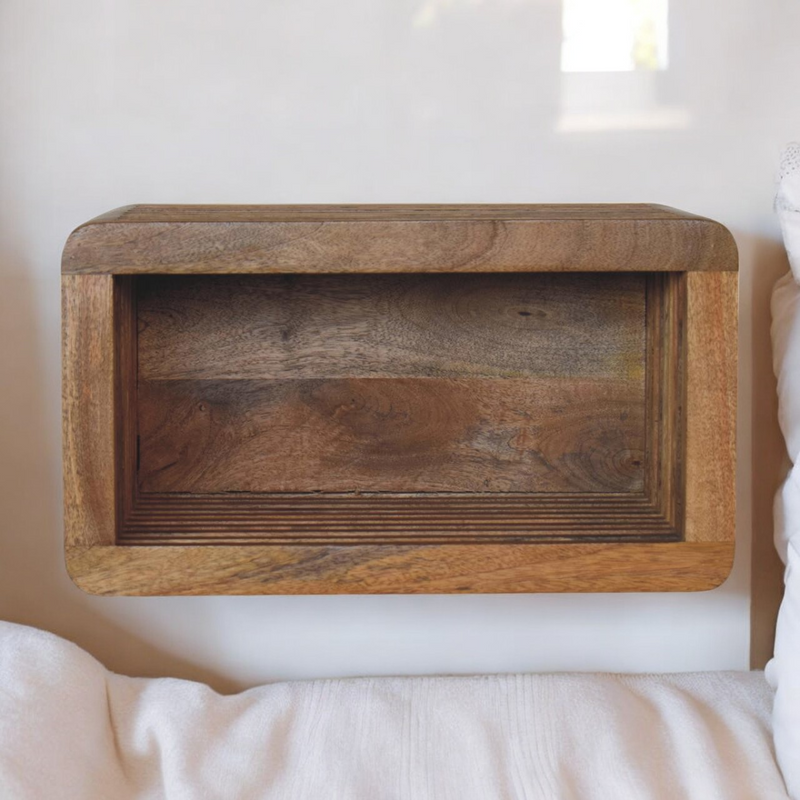 Artisan Furniture Solid Wood Soba Wall Mounted Bedside