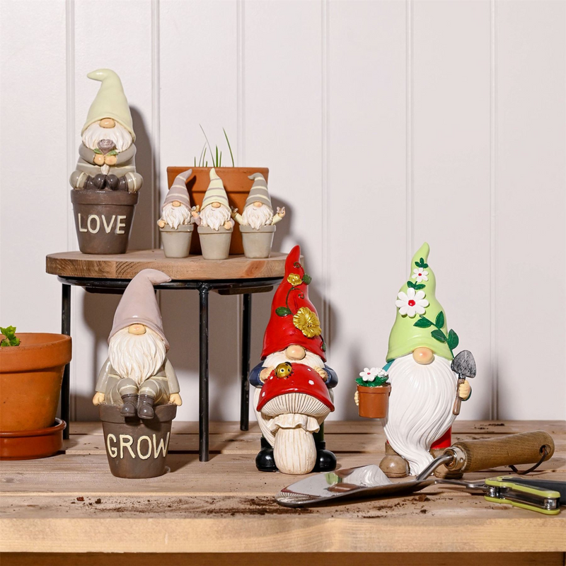 Country Living Gonk On a Slogan Flower Pot - Love