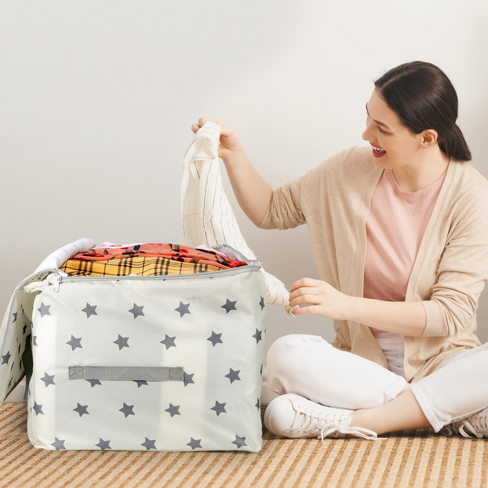 VINSANI 3pc STORAGE BAGS CREAM STAR 0000343