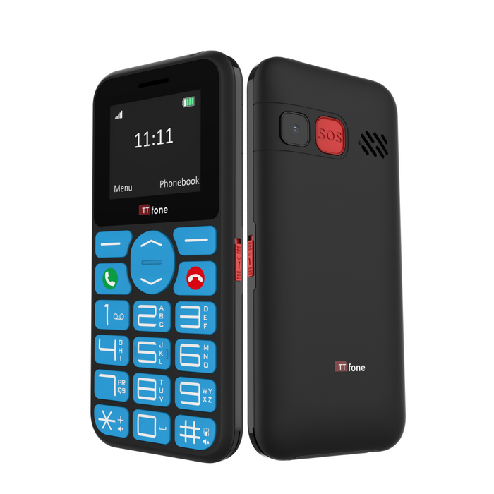 TTfone TT190 Big Button Basic Senior Unlocked Emergency Mobile Phone - Simple Cheapest Phone with Dock Charger and O2 Sim Card