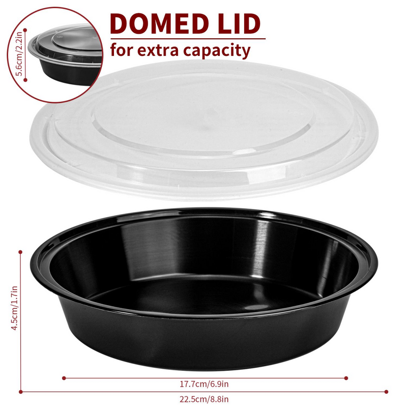 VINSANI 30pk ROUND 1 COMPARTMENT MEAL PREP CONTAINERS 1010494