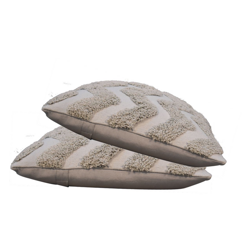 Artisan Furniture Grey Zig-zag Cushion Set of 2