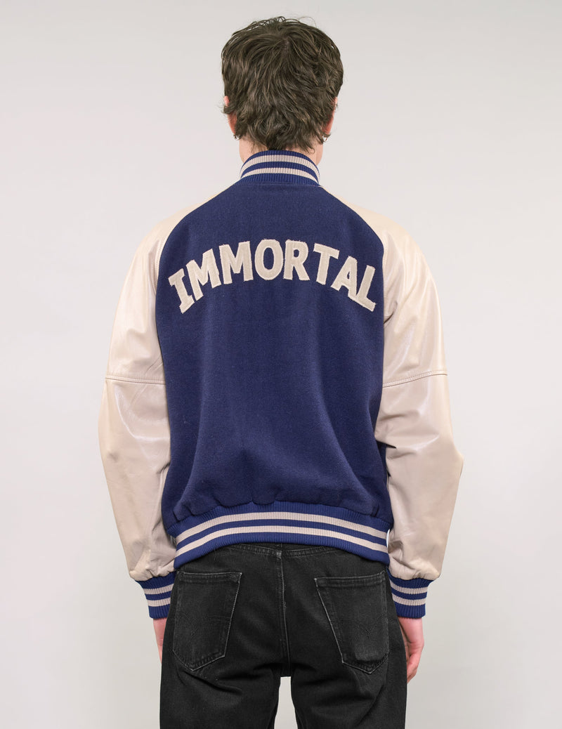 IMMORTAL Varsity Bomber Jacket - Blue
