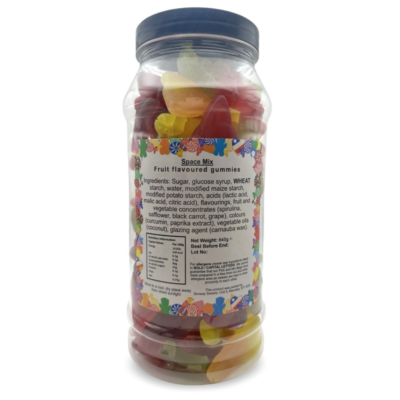 Space Mix Retro Gummy Sweets Gift Jar - 645g