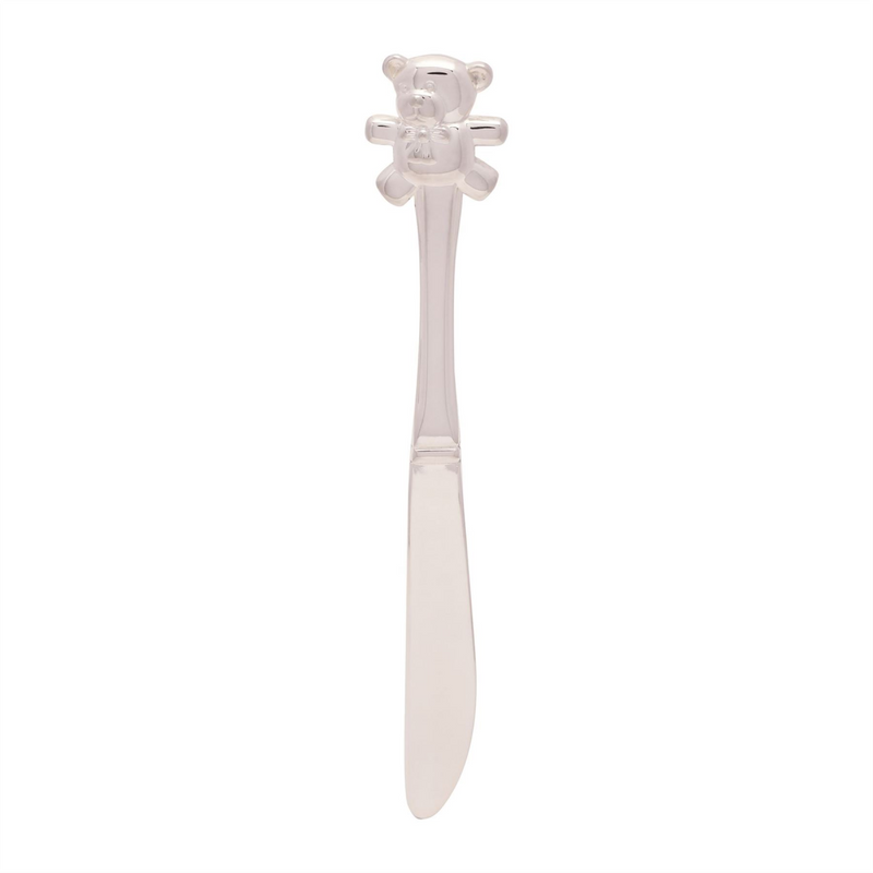 Silverplated Knife, Fork & Spoon Set with Teddy Tops *(96/24)