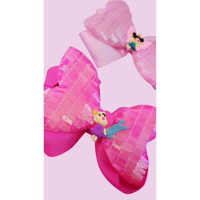 Fairy Iridescent Hair Bow Clip Slide Pack of 12