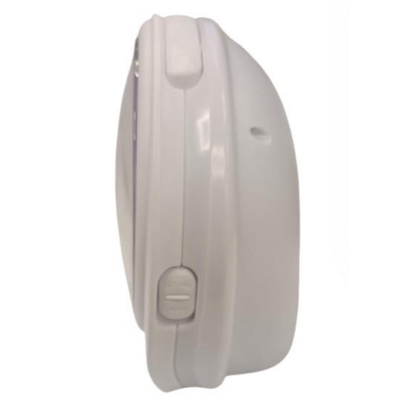 Acctim Jefferson Silent Sweep, Crescendo and Light features Bedside Alarm Clock in White - 16482