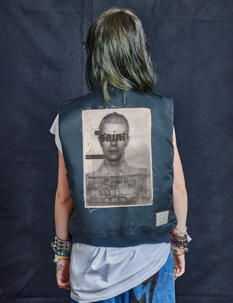 'Saint' Bomber Gilet in Navy