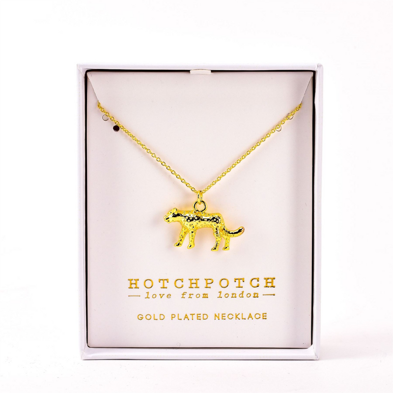 Gold Plated 3D Leopard Necklace