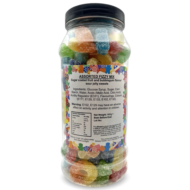 Fizzy Mix Retro Sweets Gift Jar - 660g
