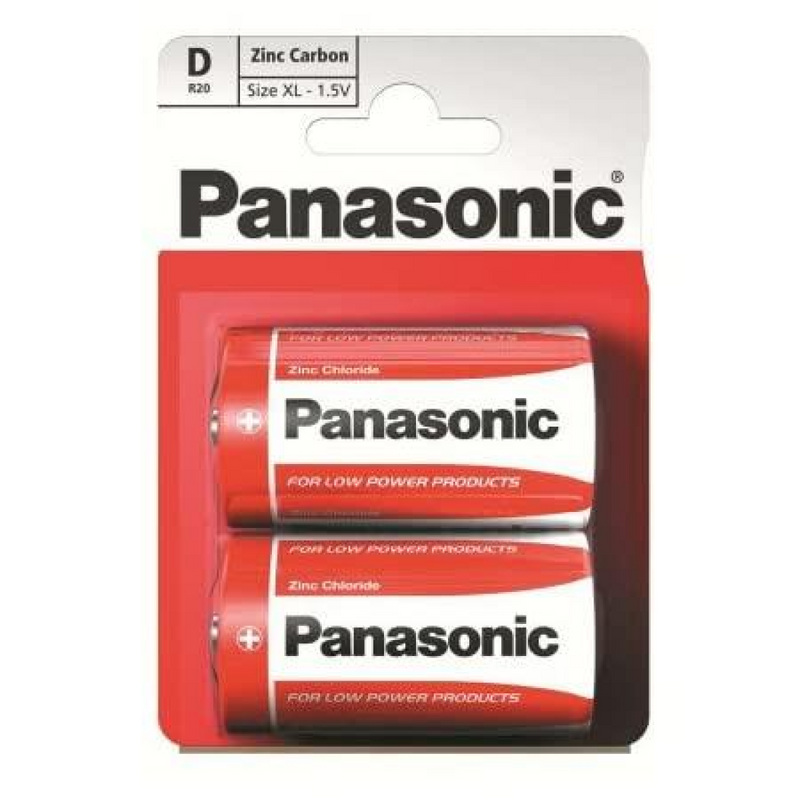 Panasonic D Size Zinc Batteries Pack of 12