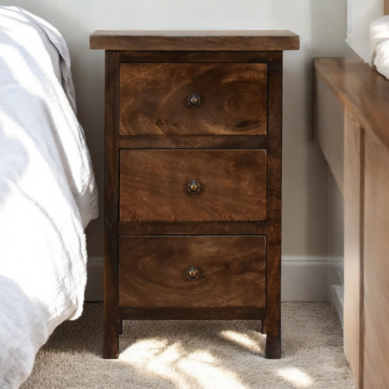 Artisan Furniture Solid Wood Mini Classic Grey Country Bedside