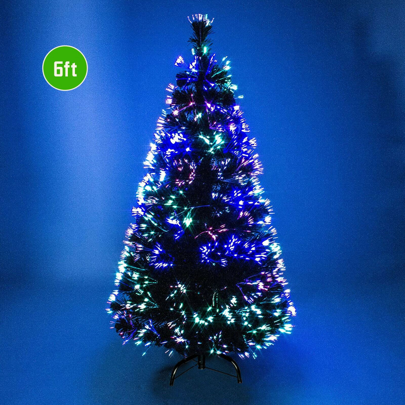 6FT (180CM) FIBRE OPTIC GREEN TREE