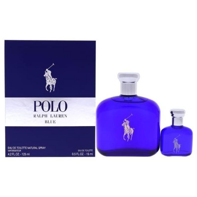 Ralph Lauren Polo Blue Gift Set (Eau De Toilette Spray 125ml  Eau De Toilette Spray 15ml)