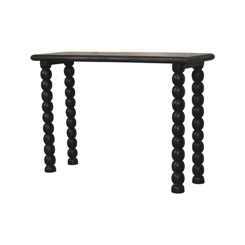 Artisan Furniture Solid Wood Spindle Linear Console, Black