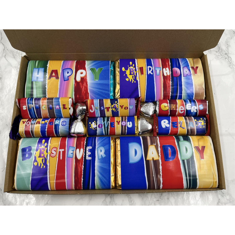 Fun Novelty Birthday Chocolate Wrapper Gift Box - Daddy