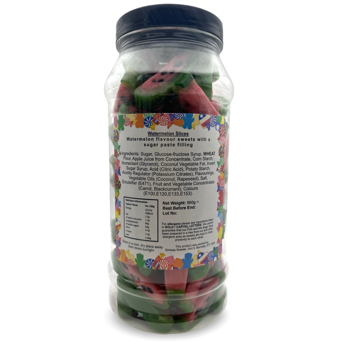 Watermelon Slices Retro Sweets Gift Jar - 660g