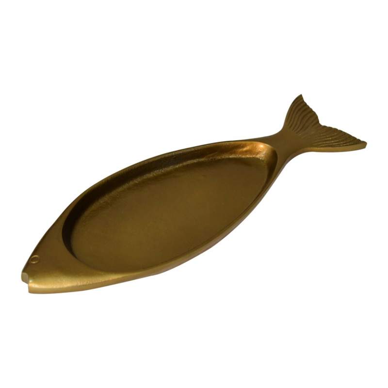 Artisan Furniture Kitchen Accessories - Antique Fish Tray, Brass Finish