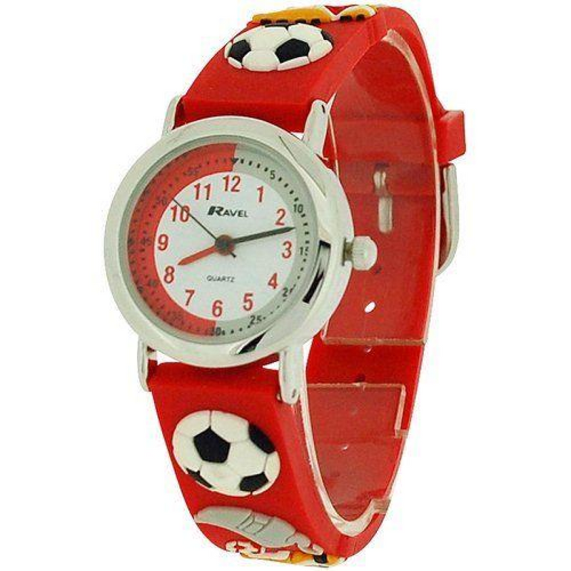Ravel Children 3D Cartoon Time Teacher Watch Football Red R1513.32R