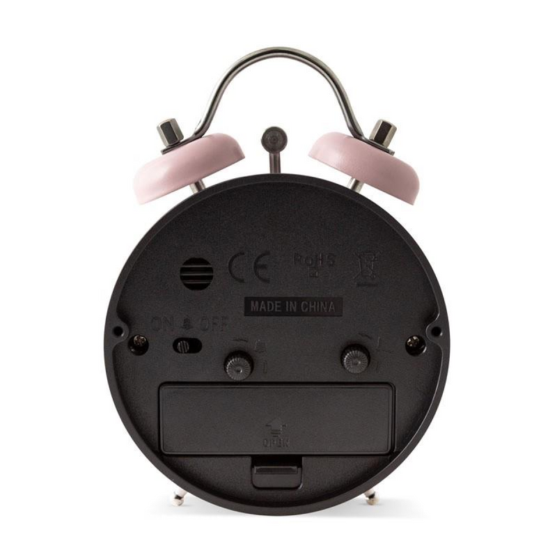 Acctim Shefford 12cm Dusty Rose Double Bell Alarm Clock 16380