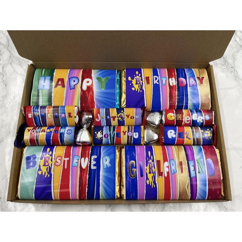 Fun Novelty Birthday Chocolate Wrapper Gift Box - Girlfriend