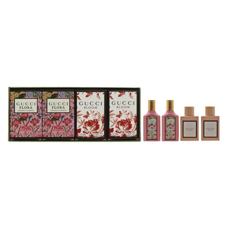 Gucci Bloom & Flora Miniature Gift Set (4 x 5ml Eau De Parfum)